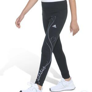 NWT Adidas Youth Girls' Glam Graphic Leggings Medium (10/12)